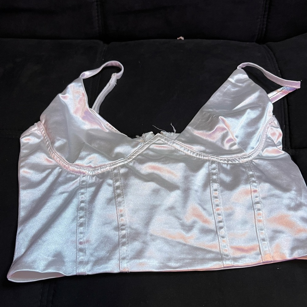 White satin top